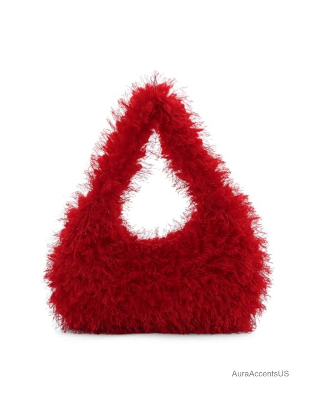 Faux Fur Fluffy Hobo Bag Fuzzy Tote Plush Purse Furry Handbag